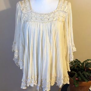 Vintage boho L/XL cotton blouse
